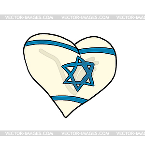 Israel heart, Patriotic symbol - royalty-free vector image