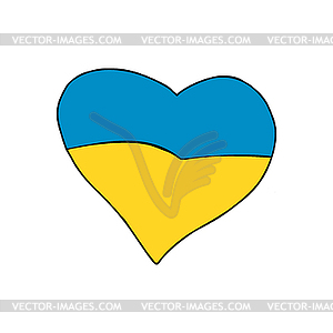 Ukraine heart, Patriotic symbol - vector clipart