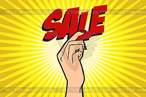 Sale female hand - vector clipart / vector image