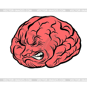 Brain character pain - vector clipart