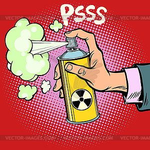 Attack diversion radioactive waste gas - vector clipart