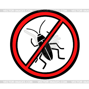 Pest control cockroaches icon symbol - vector clipart / vector image