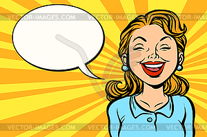 Woman pretty smiling - vector image