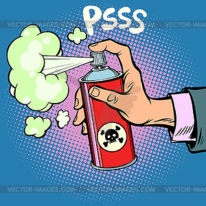 Attack diversion toxic gas chemical waste - vector image