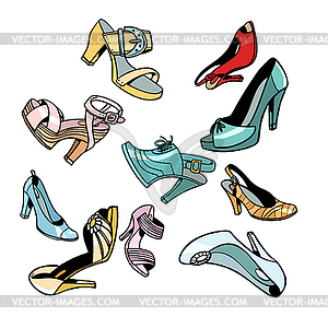 Women shoes - vector image