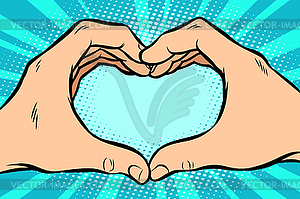 Gesture with hands heart - vector clip art