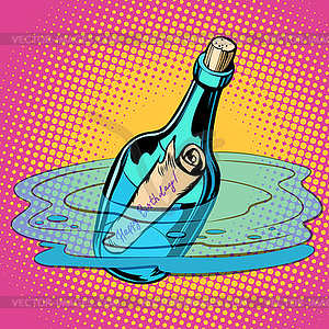 Alles Gute Zum Geburtstag Flasche Mit Hinweis Meer Clipart Bild