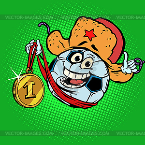 Russian championship, first place gold medal. - vector clipart