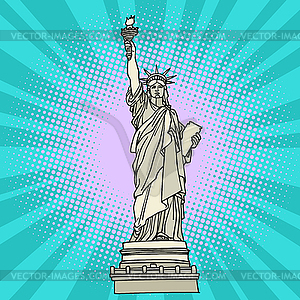 Статуя Свободы. Нью-Йорк Америка - векторный клипарт