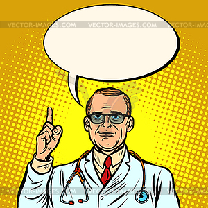 Male doctor. Medicine and health - vector clipart