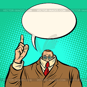 Cowardly businessman. Business Finance - vector clipart