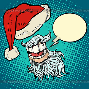 Santa Claus beard and hat - vector image