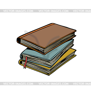 Stack of books. Library and reading - vector image