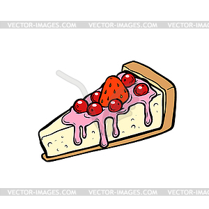 Piece of cake pie - vector clipart