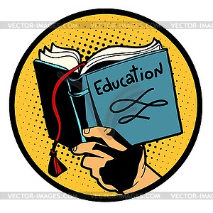 Education study textbook - vector image