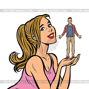 Couple in love young man and woman - vector image