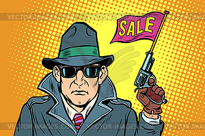 Spy secret agent start sales - vector image