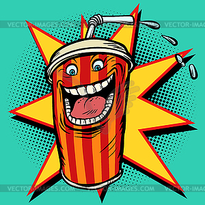 Cola drink character - vector clipart