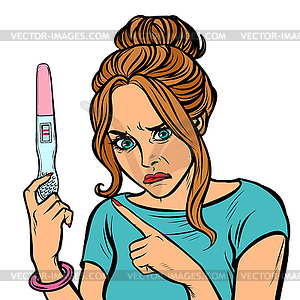 Unwanted pregnancy, anger misfortune reproach - vector image