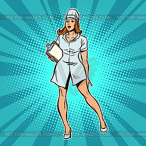 Nurse medical worker, doctor hospital clinic - vector image