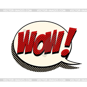 Wow comic bubble - vector image