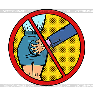 Stop sexual harassment - stock vector clipart