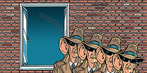 Spy secret service of state eavesdropping on - vector clip art