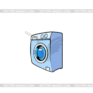 Washing machine, household appliances - vector image