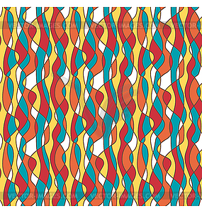 Seamless bright crazy vertical wave abstract pattern - vector clipart