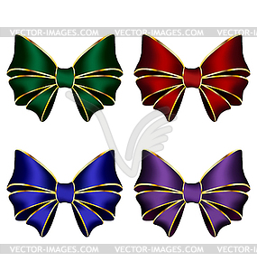 Multicolored silk bows - royalty-free vector image