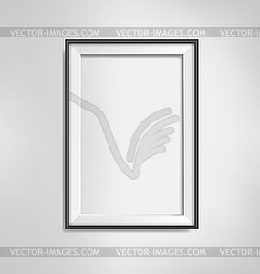 Black frame on grayscale background - vector clipart