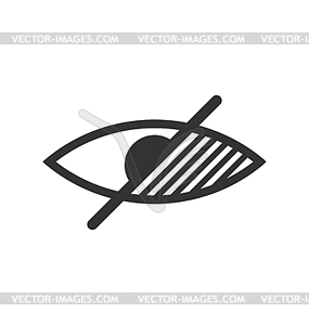 Disability pictogram blind flat icon hand - vector clipart