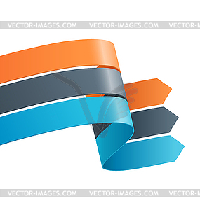 Three Infographic Elements Ribbons Arrows - vector clipart