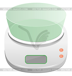 Electronic kitchen scale - vector image