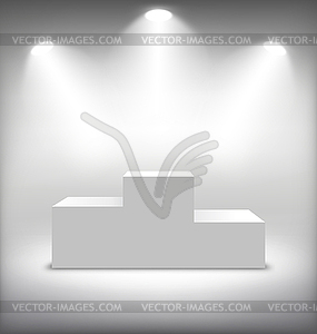 Festive Illuminated Winners Stage - vector EPS clipart