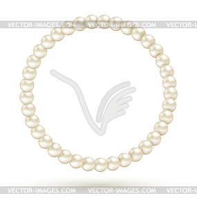 Pearl circle like frame - vector image