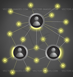 Template of futuristic infographic icons with - vector image