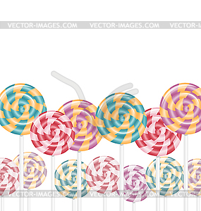 Multicolored lollipops - royalty-free vector image