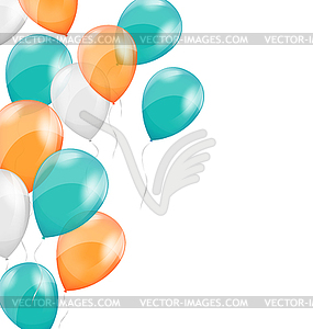 Multicolored inflatable air balls - vector clip art