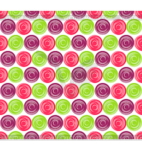 Seamless Bright Abstract Hypnotic Circles Pattern - vector clipart