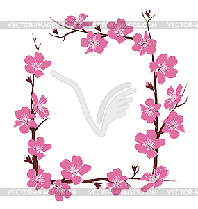 Flowers frame - vector clipart / vector image