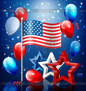 Блестящий праздник США День независимости концепция - изображение в формате EPS