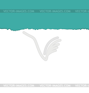 Ripped paper sheet on cyan - vector clipart