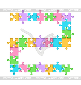 Puzzle Jigsaw Road Infographic Element - vector clipart