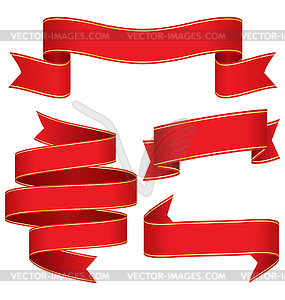 Celebration Curved Ribbons Variations - royalty-free vector clipart