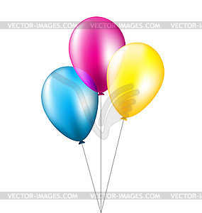 Three balloons - vector image