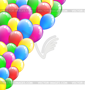 Multicolored inflatable air balls - vector clipart