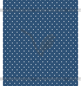 Seamless dot pattern. White dots on blue - royalty-free vector image