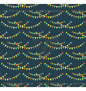 Seamless bright fun celebration festive buntings - vector EPS clipart