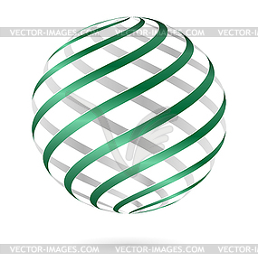 Спираль логотип мяч - изображение в векторном формате